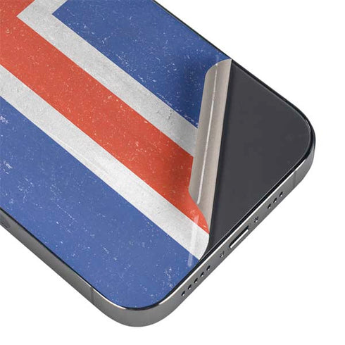Iceland Flag Distressed iPhone 16 Pro Skin